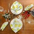 thumbnail image 5 of GZHJMY Trendy Fresh Yellow Lemons and Leaves Cloth Napkins, Set of 4 20 x 20 Inch Soft & Comfortable Polyester Dinner Napkin for Family, Restaurant, Weddings, Parties, 5 of 5