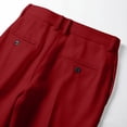 thumbnail image 6 of LODIENY Casual Dress Pants for Men Pleated Old Money Straight Leg Baggy Suit Slacks Fall Relaxed Fit Slacks Work Trousers with Pockets Red XL, 6 of 6