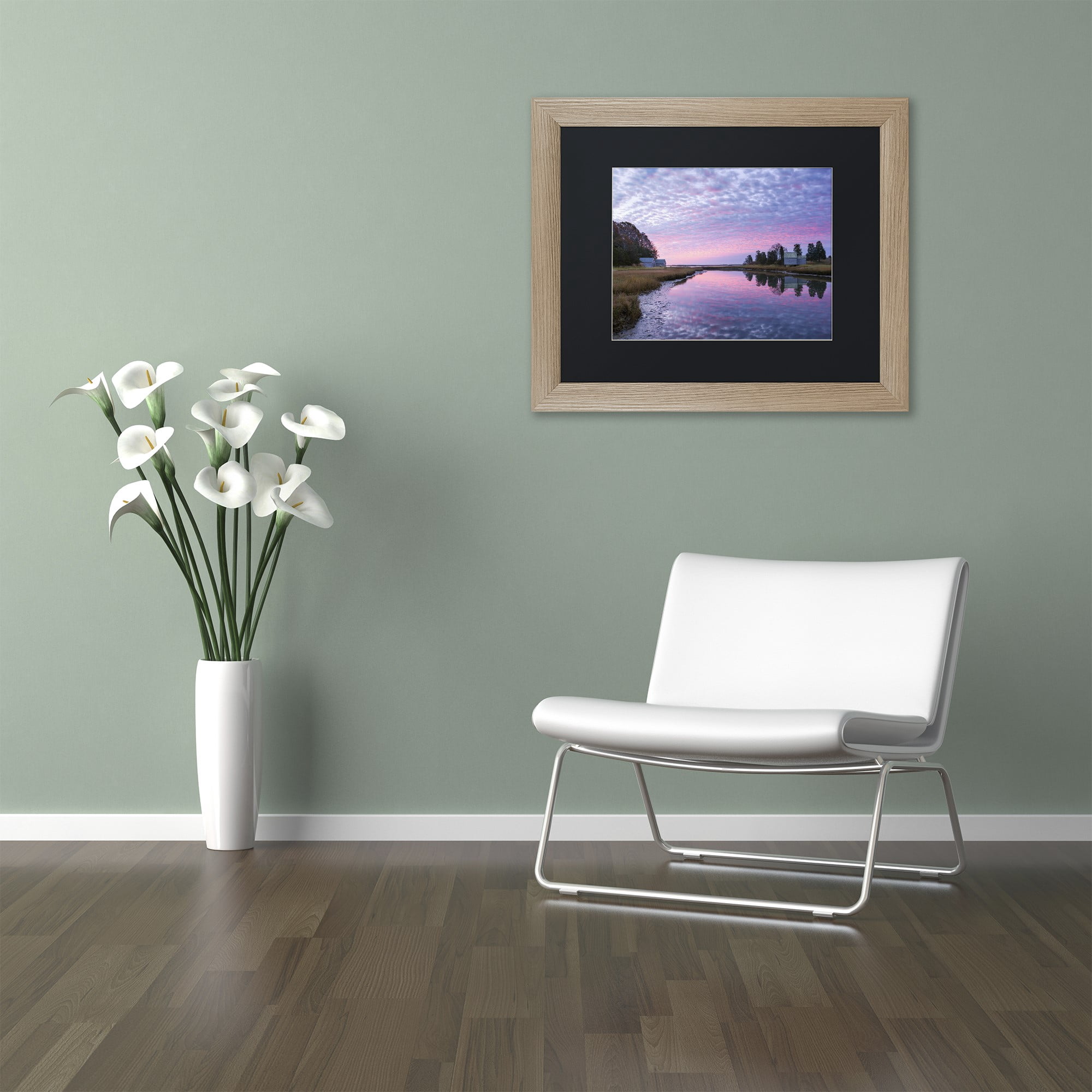 Trademark Fine Art "Rosy Billow" Canvas Art by Michael Blanchette Photography Black Matte, Birch Frame