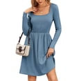thumbnail image 3 of Zeagoo Women Dresses Spring Fall Sweater Dress Long Sleeve Casual Knit Dresses with Pockets, 3 of 6