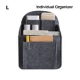 thumbnail image 3 of Injueey Más estabilidad y organizador de mochila de fieltro de color para una organización elegante Divisor para bolso de mochila Almacenamiento y organización del hogar Gris oscuro l, 3 of 6