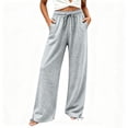 thumbnail image 2 of SYwaren Jogger Pants for Women Casual Baggy Drawstring Elastic Waistband Solid Color Relaxed Fit Sweatpants with Pockets, 2 of 9
