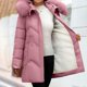 thumbnail image 1 of Abrigo informal de manga larga con capucha y capucha para mujer, chaquetas de invierno, holgado, informal, con bolsillos de color, con cremallera, reversible, de algodón, largo, para mujer, 1 of 6