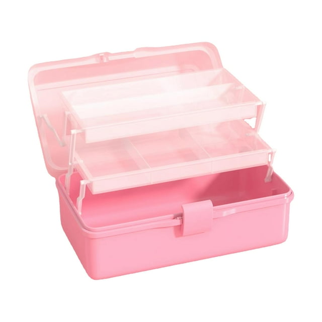 Caja de almacenamiento multiusos de para manualidades, caja de herramientas plegable, caja de suministros para manualidades con mango para
