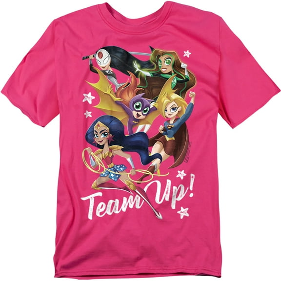 DC Comics Superhero Girls T-Shirt Team Up Unisex Graphic Tee For Men & Women