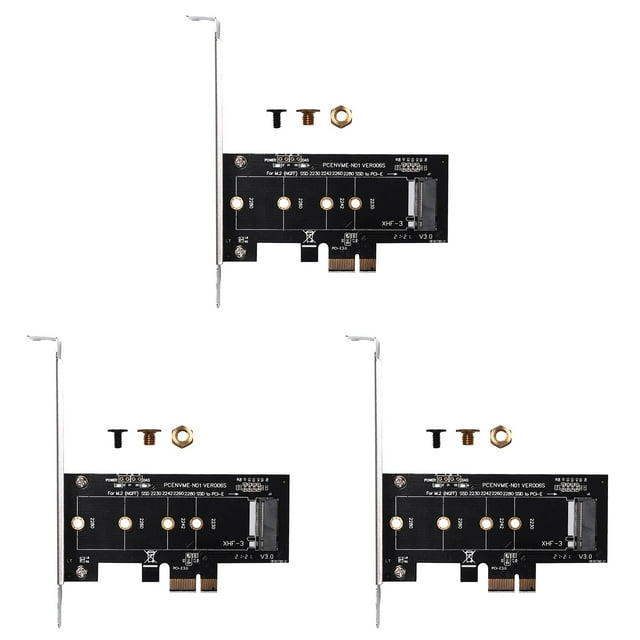 3X Adaptateurs Add on Cartes PCIE vers M2 PCI Express 3.0 X1 vers NVME SSD M2 PCIE Riser Adaptateur Support 2230 2242 2260 2280 M.2
