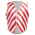 thumbnail image 1 of vastwit Gilet Rayé pour Garçons Enfants Costume de Fête de Noël Veste à Boutons Rouge 12, 1 of 7