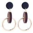 thumbnail image 1 of Pendientes redondos geométricos de madera para mujer, aretes antialérgicos con forma de gota, 1 of 5