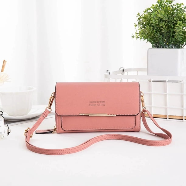 Bolso bandolera de mujer coreano de longitud media, bolso de mano para mujer, monedero, forma cuadrada vertical