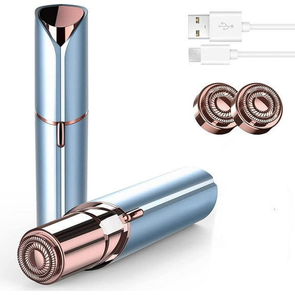 Women's Facial Epilator, Rechargeable Painless Epilator, Includes 2 Replacement Blade Heads, Women's Facial Electric Shaver for Lips, Chin, Arms, Best Women's Beard Remover