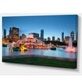 thumbnail image 2 of Colorful Buckingham Fountain - Cityscape Canvas Print, 2 of 3
