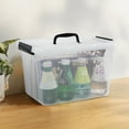 thumbnail image 4 of Jekiyo 12 Quart Clear Storage Box with Handle, Plastic Lidded Storage Bins, 6-Pack, 4 of 7