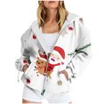 thumbnail image 1 of Puntoco Chaqueta De Mujer Casual Impreso Con Cremallera De Manga Larga Sudadera Con Capucha Chaqueta superior Liquidación De Navidad Puntoco Puntoco-477, 1 of 4
