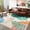 Green, variant on Modern Abstract Indoor Area Rug, Pastel Floral Geometric Rug for Living Room Bedroom Patio,4'x6',Pink