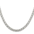 thumbnail image 2 of 925 Sterling Silver Curb Chain Styles Necklace 5.25 mm 6 Side D/C Flat Double 24 inch, 2 of 4