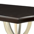 thumbnail image 3 of BenJara Wooden Table with Double Pedestal Base and Extendable Leaf,White and Brown, 3 of 3