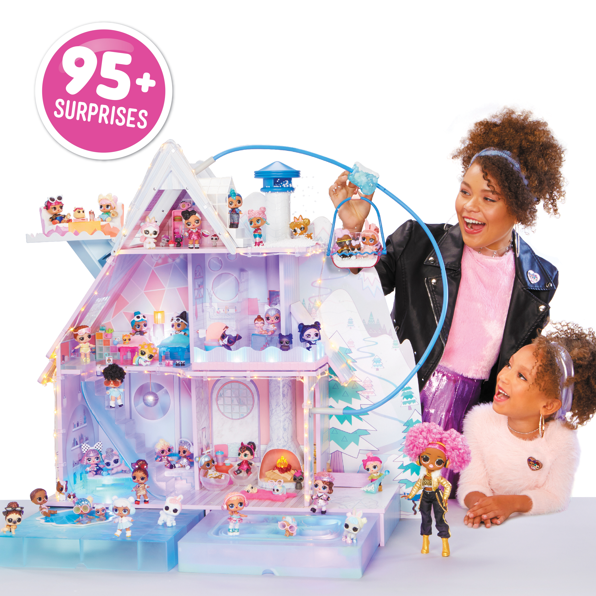LOL Surprise Winter Disco Chalet Wooden Dollhouse, Great Gift for Kids Ages 4 5 6+ - image 3 of 7