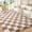 Creamy White & Camel, variant on ZENELESS Checkered Fluffy Area Rugs for Living Room,4x6 Soft Plush Carpet for Bedroom Bedside Kids Teen Dorm Nursery Home Decor,Black and Camel