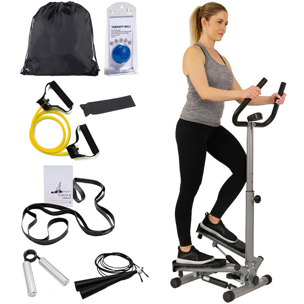 Swing Stepper Twist Stepper Adjustable Digital Display Gym Home Exercise w/ Rope 