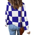 thumbnail image 3 of MOSHU Oversized Sweaters for Women Drop Shoulder Plaid Colorblock Tops Fall Crewneck Pullover Sweater, 3 of 9