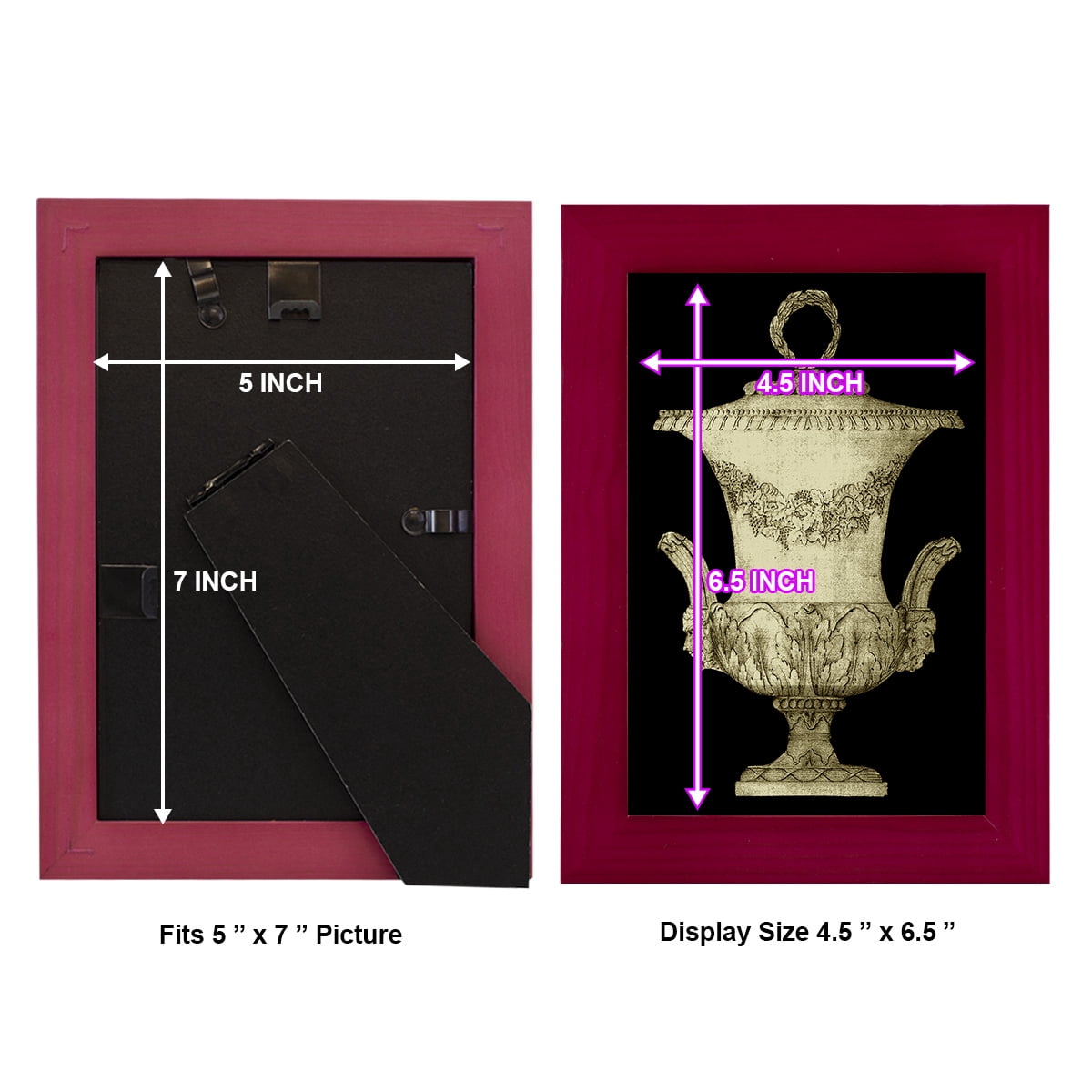 Garden Antiquities III -Framed Print w/glass-Cherry Red