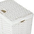 thumbnail image 5 of Seville Classics Premium Handwoven Portable Laundry Bin Basket with Carrying Handles, Household Storage for Clothes, Linens, Sheets, Toys, White, Rectangular Hamper, 5 of 7