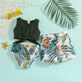 thumbnail image 6 of StylesILove Baby Toddler Girls Green Tropical Floral Bikini Set 2pcs Tankini Swimsuit Bathing Suit Beach Swimwear (2-3 Years), 6 of 7