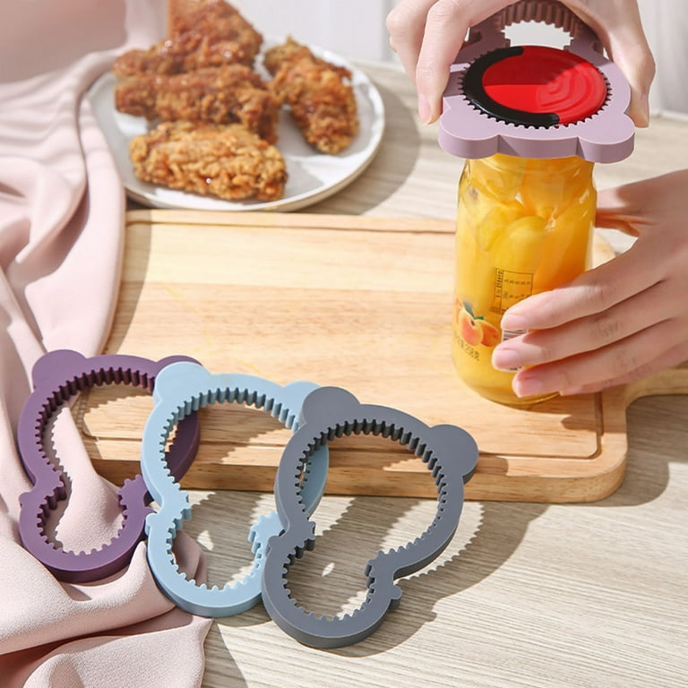 Jar Opener, 5 in 1 Multi Function Can Opener Bottle Opener Kit with  Silicone Handle Easy to Use for Children, Elderly and Arthritis Sufferers
