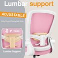 thumbnail image 2 of Kepane Office Chair, Executive Ergonomic Office Chair with Flip-up Armrests, Standing Desk Chair with Lumbar Support and Adjustable Footrest Ring, 2 of 7