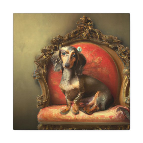 Dachshund in Baroque. - Canvas