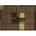 thumbnail image 1 of Ahgly Company Indoor Rectangle Abstract Brown Modern Area Rugs, 7' x 10', 1 of 4