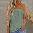 thumbnail image 2 of XuJwPNcy Women's Tube Tops Hollow out Summer Casual Vacation Shirts Comfy Stretchy off the Shoulder Tunic Shirts, 2 of 5