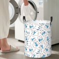 thumbnail image 4 of Lsque Scarf Bear pattern Laundry Hamper Basket, Tall Woven Rope Hamper Basket for Clothes, Lightweight Storage Basket, Collapsible Waterproof-Medium, 4 of 8