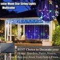 thumbnail image 2 of Viworld Star Solar Lights Outdoor 138LED Solar Powered Curtain Lights Window Lights Solar Led String Lights Star Moon Fairy Lights for Backyard Garden Patio Home Christmas Holiday Decoration, 2 of 7