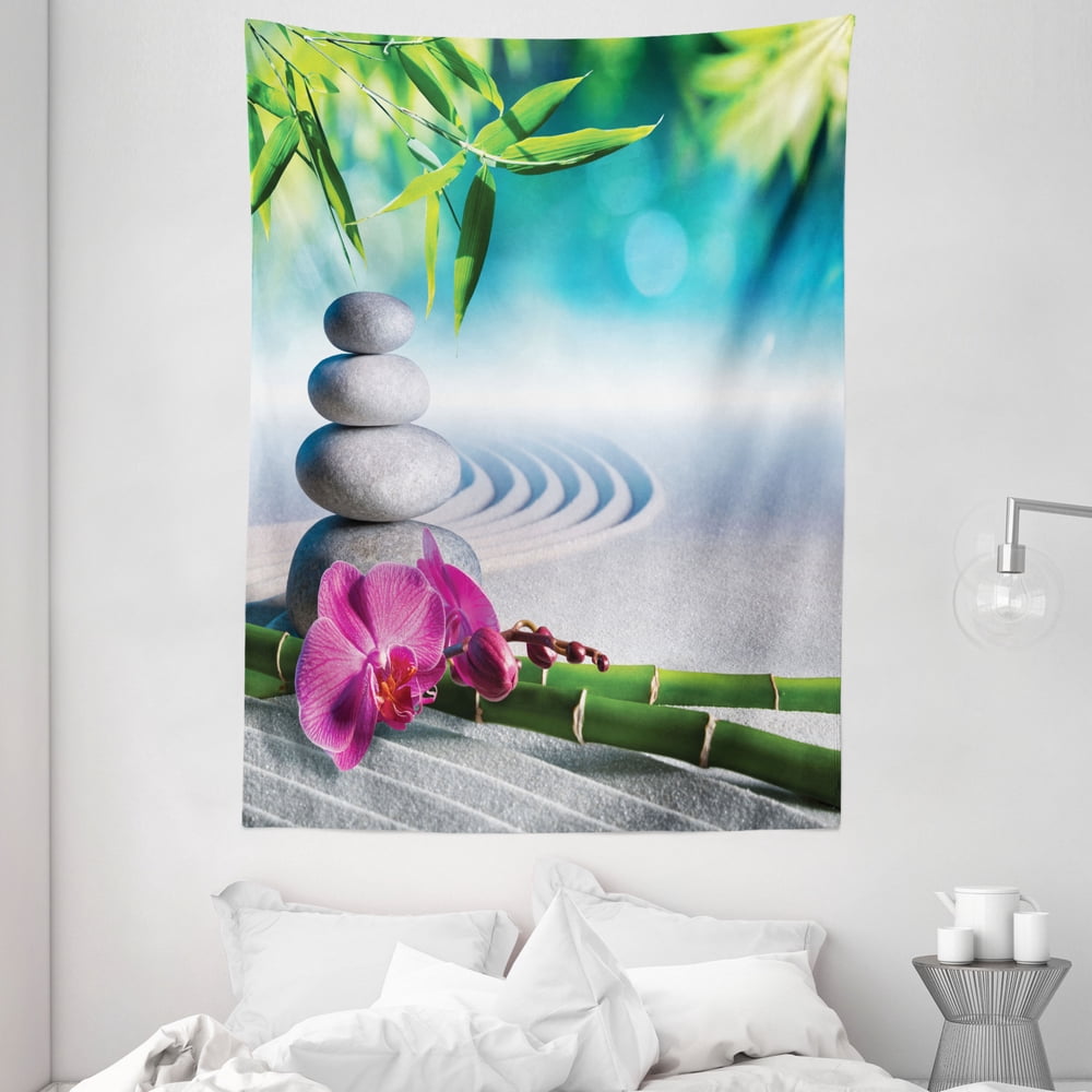 Spa Tapestry, Sand Orchid and Massage Stones in Zen Garden