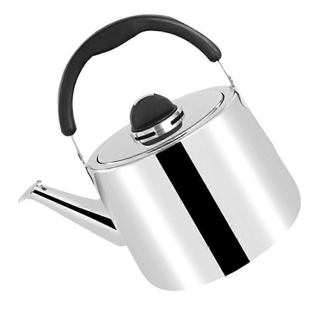 Stainless Steel Whistling Kettle with Ergonomic Handle and Automatic Sound Whistle for Home Kitchen Use on Gas Stove or Electric Hob