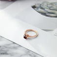 thumbnail image 4 of 18K Rose Gold Plated Silver Red Garnet and White Created Sapphire Engagement Ring for Women (1.22 Cttw, Cushion Checkerboard 6MM, Gemstone January Birthstone, Available in Size 5, 6, 7, 8, 9), 4 of 5