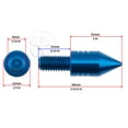 thumbnail image 2 of 10x Windscreen Spike Bolt Kit Blue CBR GSXR Stud M8 x 1.25p Wellnut Fairing, 2 of 2