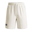 thumbnail image 6 of FINALGANG Mens Elastic Drawstring Jacquard Knit Label Patch Casual Shorts Summer Daily Loose Fit Soft Breathable Side Pocket Walking Bottoms For Men Beige XXL, 6 of 7