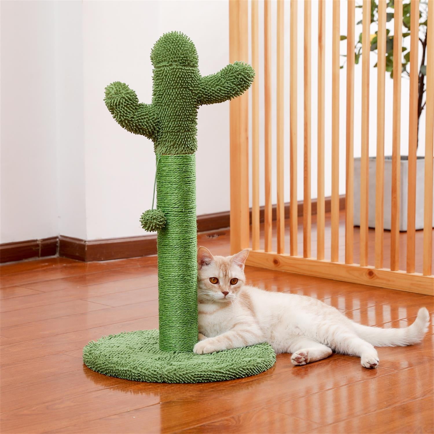 Pefilos 26" Cat Scratching Post, Cactus Cat Scratcher Post for Indoor Cats Claw Scratcher, Cat Tree Small Kitten , Green Pefilos 26" Cat Scratching Post, Cactus Cat Scratcher Post for Indoor Cats Claw Scratcher, Cat Tree Small Kitten , Green