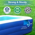 thumbnail image 4 of BN-LINK Inflatable Pool for Kids and Adults, 118" X 68" X 22" Oversized Thickened Family Swimming Pool for Toddlers, Outdoor, Garden, Backyard, Summer Water Party, 4 of 6