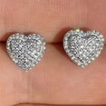 thumbnail image 4 of Hearth & Gear Boucles d'Oreilles Clous pour Femmes Mignonnes avec Zircon Cubique Anniversaire Saint-Valentin Perles Roses Collier et Ensemble de Boucles d'Oreilles Multiples, 4 of 7