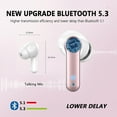 thumbnail image 2 of Wireless Earbuds,Bluetooth Headphones 5.3 with LED Power Display Charging Case 48Hrs Playtime HiFi Stereo Earphones,in-Ear Built-in Mic for iPhone Android Cell Phone HD Call,Rose Gold Ear Buds(pink), 2 of 7