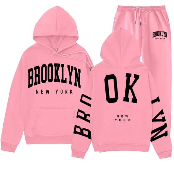 Womens Sweatsuits 2 Piece Hoodie Sweatshirt Jogger Pants Loungewear Sets Fall Sets Women'S Activewear