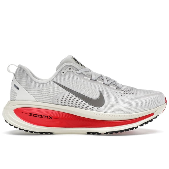 Nike Men's Vomero 18 Platinum Tint Siren Red Light Smoke Grey Metallic Pewter Shoes, from StockX