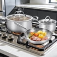 thumbnail image 5 of LOLYKITCH 5-Piece Cookware Set,12 inch Frying Pan,2 QT Saucepan,5 QT Stock Pot,Induction Compatible, Corrosion-Resistant & Easy-Clean Home Cooking Combination., 5 of 5
