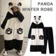 thumbnail image 1 of Women's Pajamas Panda Warm Soft Robes Nightgown Kawaii Animal Cosplay Suit, 1 of 3