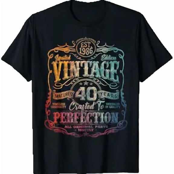 Vintage 1986 Edition Shirt 40 Year Old 40th Birthday T-Shirt