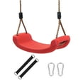 thumbnail image 2 of Asiento de columpio para niños perfecl con correas para colgar ganchos tablero curvo antideslizante patio de juegos Rojo, 2 of 8