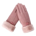 thumbnail image 2 of Guantes para Mujer Cálidas Moda Táctil Pantalla Táctil Abarcadero Apropiado Finger Completo Mittens para Senderismo Camping Deporte Al Aire Libre Rosado Macarena Guantes de invierno de las mujeres, 2 of 8